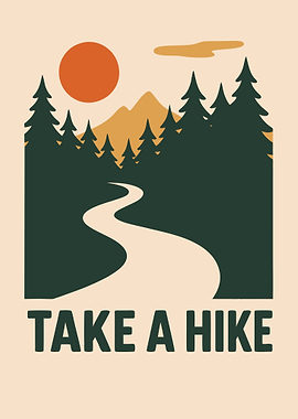 Take a Hike Nature Illustration