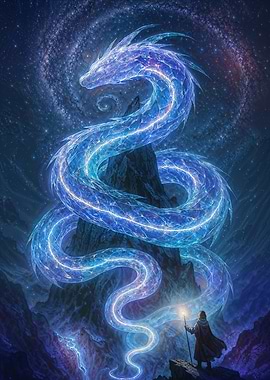 Celestial Dragon and Wizard