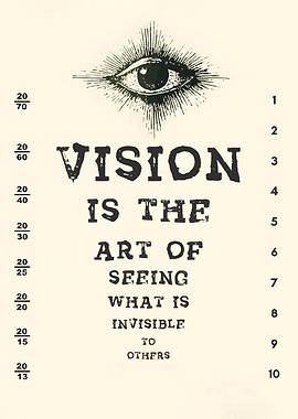Vision Test Chart with Eye Illustration