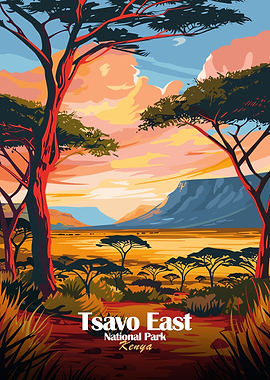 Tsavo East National Park Kenya Art