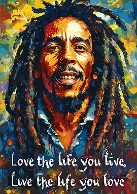 Bob Marley Colorful Portrait