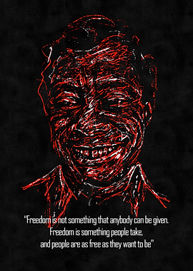 Freedom Portrait with Quote
