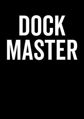 Dock Master Text on Black Background