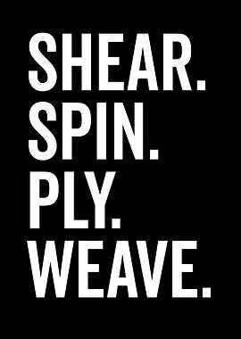 Shear Spin Ply Weave Text Art