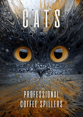 Cats: Professional Coffee Spillers - Abstract Art