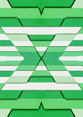 Data Grid, Digital Symmetry in Green and White