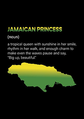Jamaican Princess Definition Funny Art