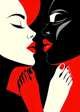 Abstract Faces and Feet Art