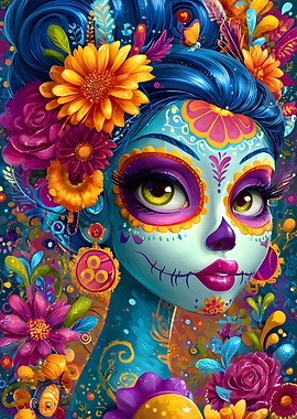 Day of the Dead Girl Portrait