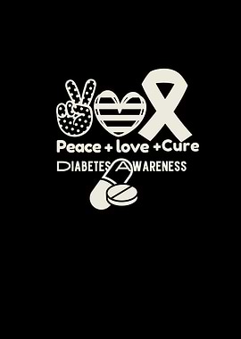Diabetes Awareness Peace Love Cure