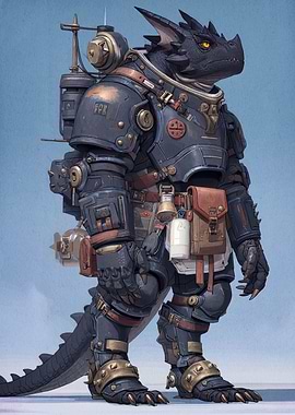 Steampunk Dragon Warrior