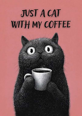 Just A Cat With My Coffee
