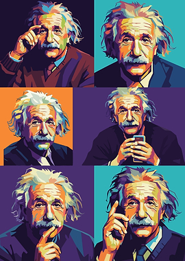 Albert Einstein Pop Art Collage