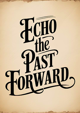 Echo the Past Forward Typography Art