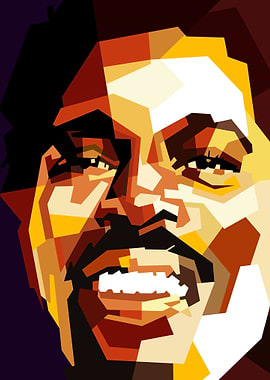 80s Pop RNB Singer Retro Art Illustration