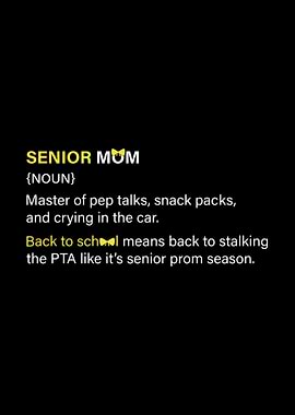 Senior Mom Definition Funny Senior Art