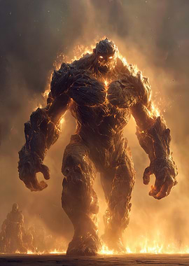 Fiery Stone Golem