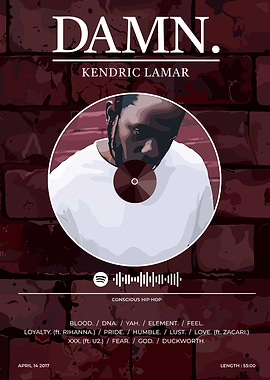 Kendrick Lamar DAMN. Album Art