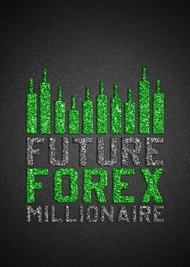 Future Forex Millionaire Glitter Art