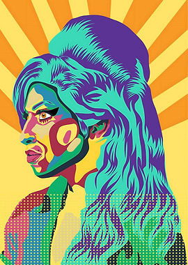 Amy Winehouse Pop Art Portrait