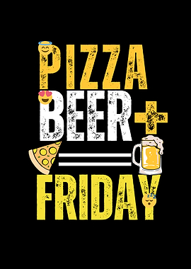 Pizza Beer Friday Graphic