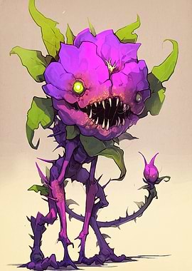 Monster Plant Creature Digital Art