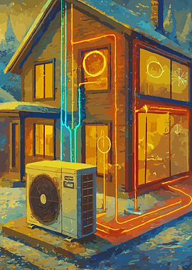 HVAC System Installation Illustration