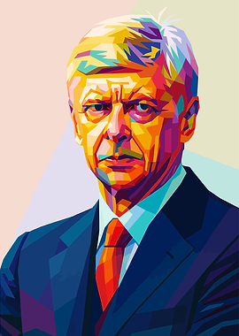 Arsene Wenger Pop Art Portrait