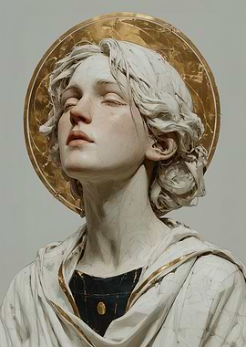 Angelic Figure with Golden Halo