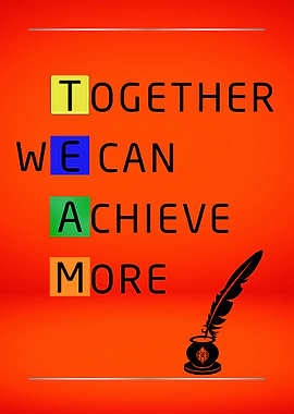 Teamwork Motivational Poster: Together We Can