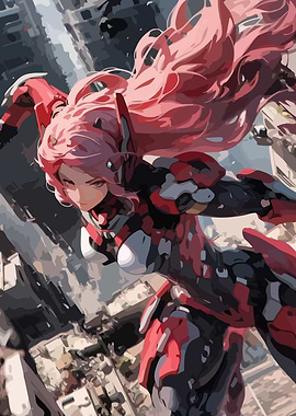 Anime Girl in Futuristic Armor