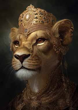Regal Lioness Portrait