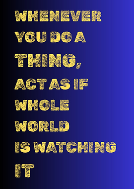 Motivational Quote on Blue Gradient Background