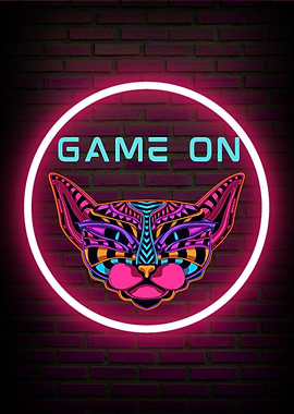 Neon Cat Game On