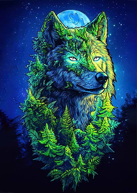 Wolf and Forest Animal