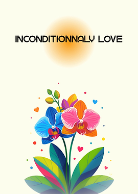 Unconditionally Love Floral Illustration