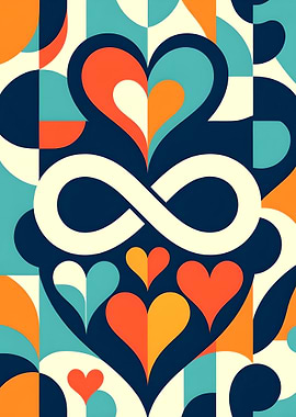Geometric Hearts and Infinity Pattern