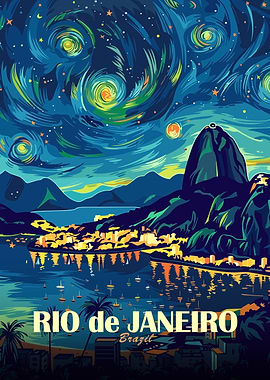Rio de Janeiro Brazil Starry Night