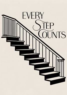 Every Step Counts Staircase Art