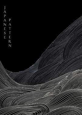 Japanese Pattern Black and White Lines