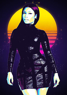 Nicki Minaj Retro Art Portrait
