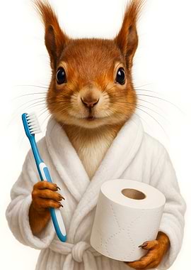 Squirrel Bathroom Toilet
