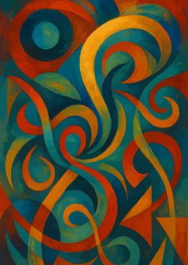 Abstract Swirls Painting