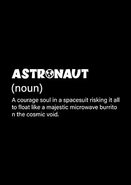 Astronaut Definition Text Art