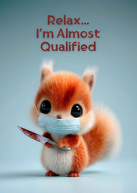 Relax.. I'm Almost Qualified - Cute Squirrel With Scalpel
