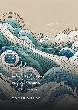Ocean Waves with Oscar Wilde Quote