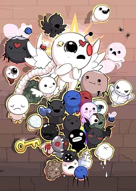 The Binding of Isaac Character Collage