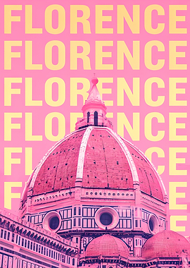 Florence Cathedral Pink and Yellow Pop