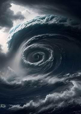 Dramatic Swirling Storm Cloud Formation