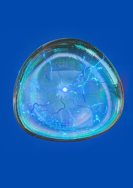Electric Orb on Blue